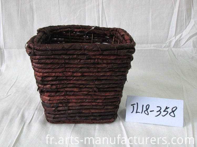 tissage de pots de fleurs weaving flower pot